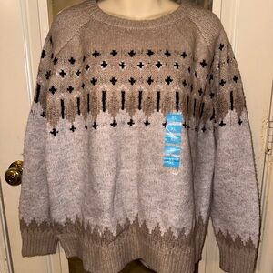 John Paul Richard Beige and Gray Sweater